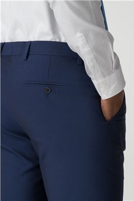  Blue Plain Regular Fit Suit Trouser