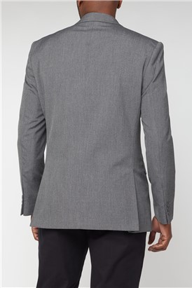  Grey Semi Plain Tailored Fit Suit Jacket