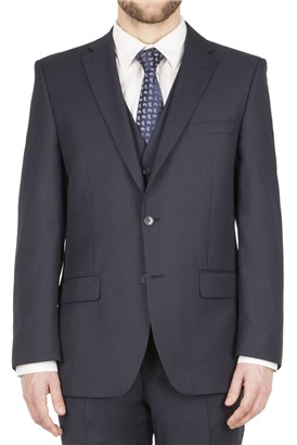  Navy Multi Stripe Regular Fit Suit Jacket