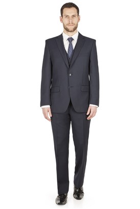  Navy Multi Stripe Regular Fit Suit Jacket