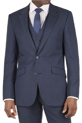  Blue Prince of Wales Check Suit Jacket