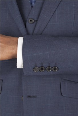  Blue Prince of Wales Check Suit Jacket