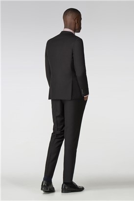  Black Twill Slim Fit Suit Jacket