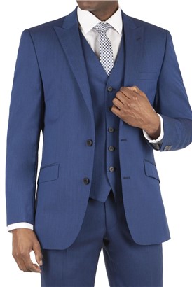  Bright Blue Panama Tailored Fit Jacket