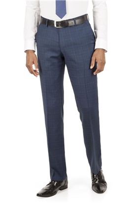  Navy Check Trouser