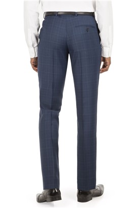  Navy Check Trouser