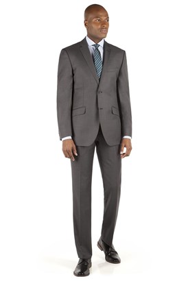  Charcoal Pick and Pick Tailored Fit Suit Jacket