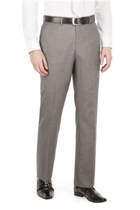 Occasions Grey Plain Regular Fit Suit Trouser