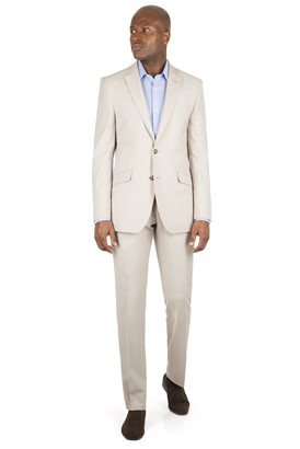  Oatmeal Linen Blend Suit Jacket