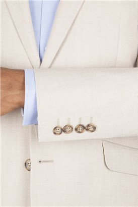  Oatmeal Linen Blend Suit Jacket