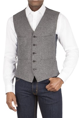  Grey Herringbone Waistcoat