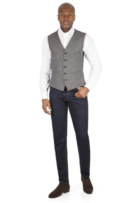  Grey Herringbone Waistcoat