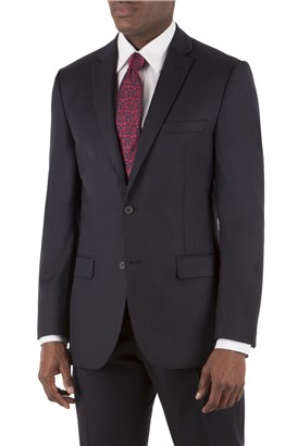  True Navy Pick and Pick Tailored Fit Suit Jacket