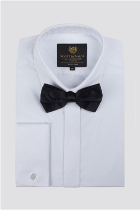  White Tuxedo Shirt And Bow Tie Set