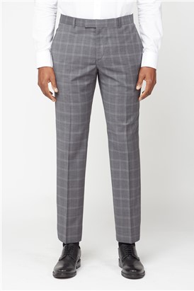 Crosswall Grey Check Tailored Fit Trouser