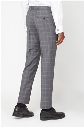 Crosswall Grey Check Tailored Fit Trouser