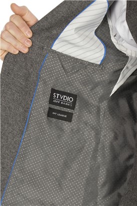 Stvdio Grey Textured Ivy League Suit Jacket