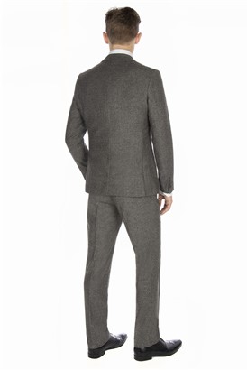 Stvdio Grey Textured Ivy League Suit Jacket