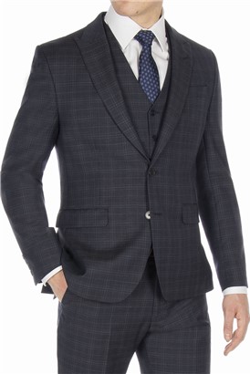 Stvdio Blue with Teal Overcheck Ivy League Suit Jacket