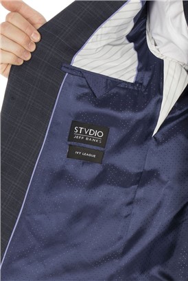 Stvdio Blue with Teal Overcheck Ivy League Suit Jacket