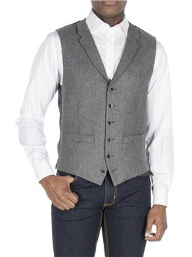  Grey Herringbone Waistcoat