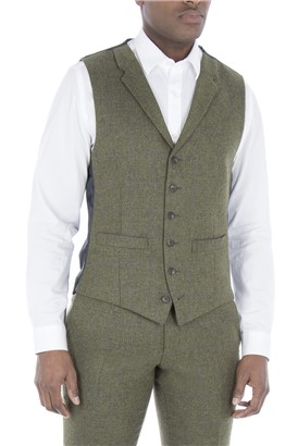  Green Check Waistcoat