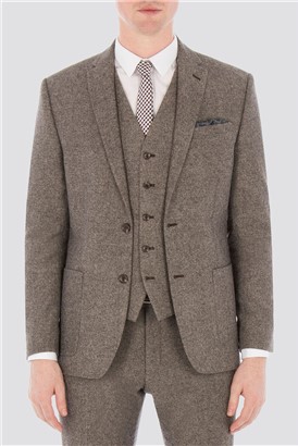 Oatmeal Donegal Slim Fit Suit Jacket