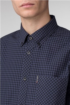  Long Sleeve Grey Gingham Shirt