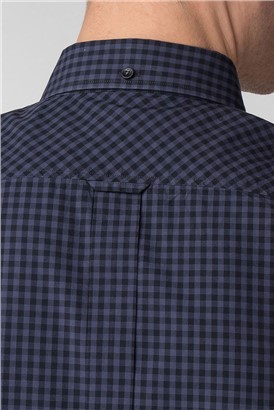  Long Sleeve Grey Gingham Shirt