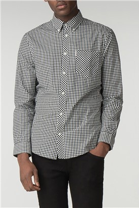  Long Sleeve Black Gingham Shirt