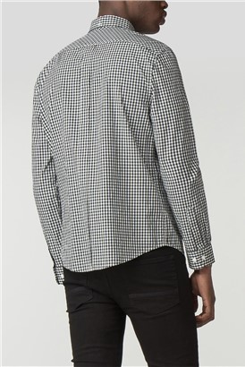  Long Sleeve Black Gingham Shirt