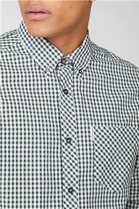  Long Sleeve Green Gingham Shirt