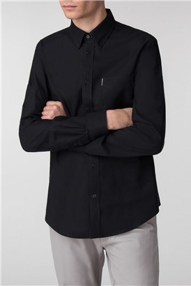  Black Long Sleeve Oxford Shirt