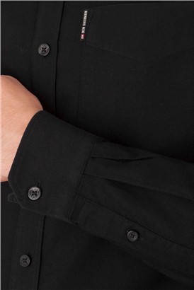  Black Long Sleeve Oxford Shirt