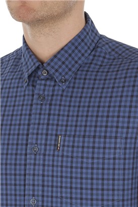  Long Sleeve Blue Gingham Shirt