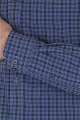  Long Sleeve Blue Gingham Shirt