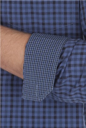  Long Sleeve Blue Gingham Shirt