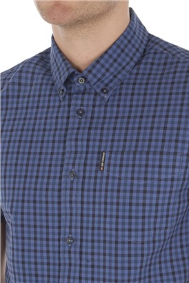  Blue Short Sleeve Gingham Shirt