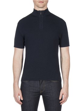  Funnel Neck Knitted Polo