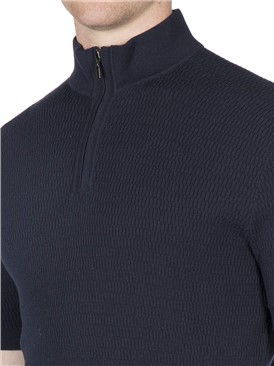  Funnel Neck Knitted Polo