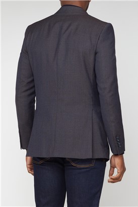 Navy & Brown Puppytooth Suit Jacket