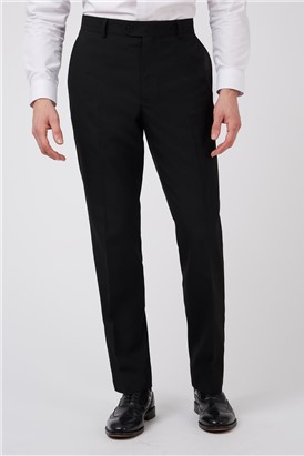  Regular Fit Plain Black Trousers