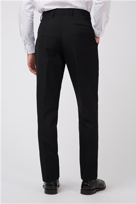  Regular Fit Plain Black Trousers