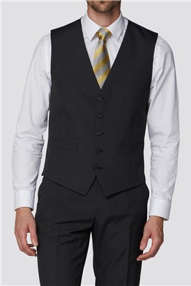 Branded Charcoal Regular Fit Waistcoat