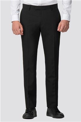 Branded Black Slim Fit Suit Trousers