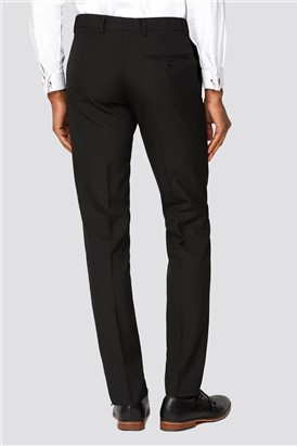 Branded Black Slim Fit Suit Trousers