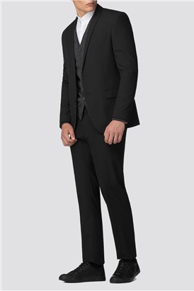 Branded Black Slim Fit Suit Trousers