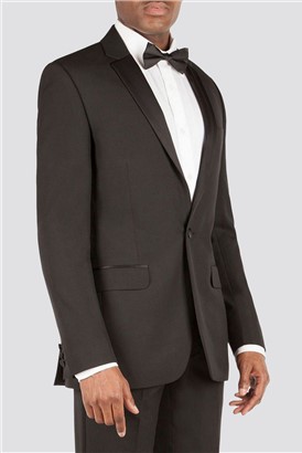  Tailored Fit Black Tuxedo Jacket