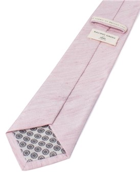  Pink Linen Plain Tie