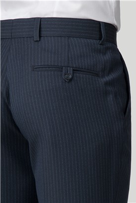  Navy Stripe Regular Fit Trousers